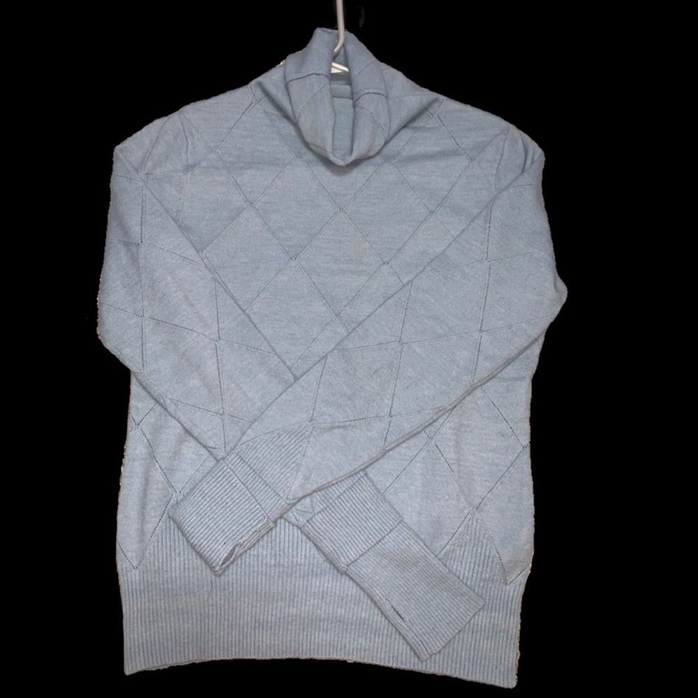 Light blue turtle neck